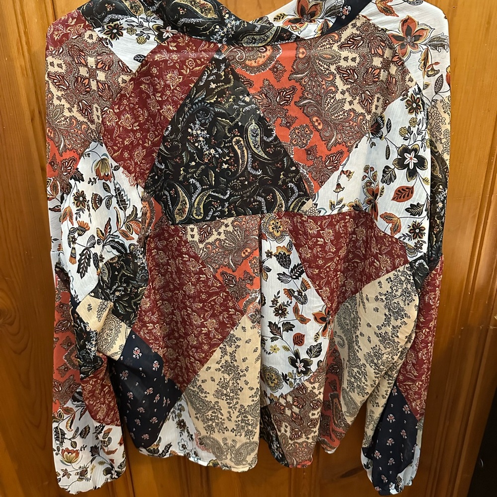 Stradivarius Multicolor Patchwork Blouse - image 2